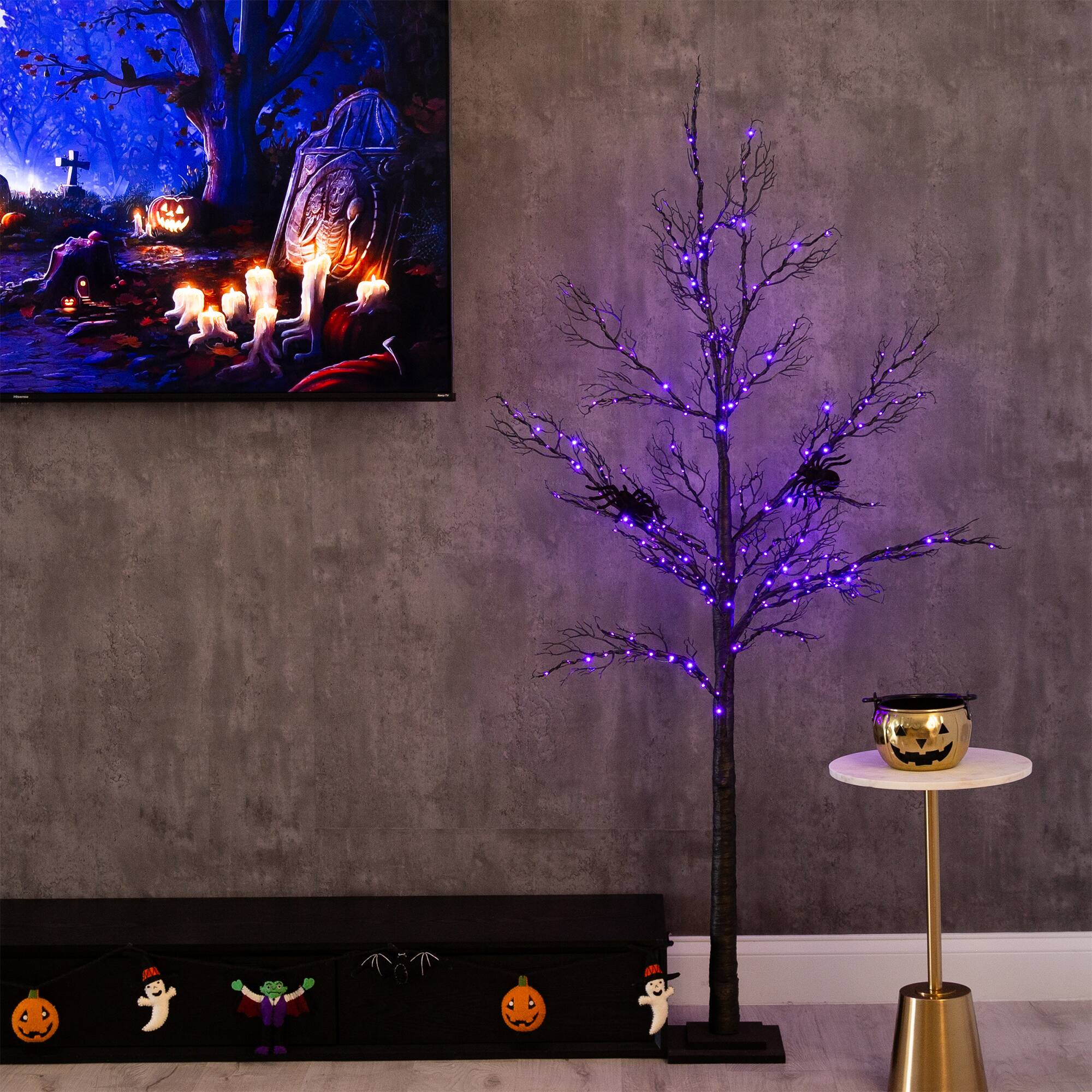 6ft. Pre-Lit Artificial Minimalist Twig Tree